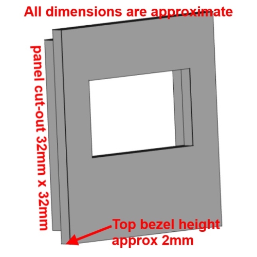 128x64 OLED ssd1306 bezel dimensions