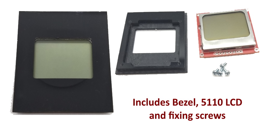 Bezel with a 5110 LCD display for Arduino, Raspberry Pi and other ...