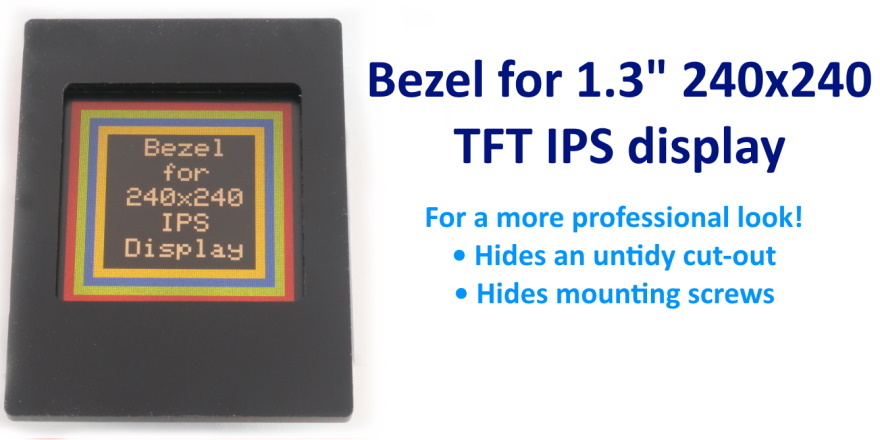 1.3 inch TFT IPS SPI Bezel. ST7789 240x240