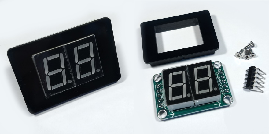 74HC595 LED display with matched Bezel