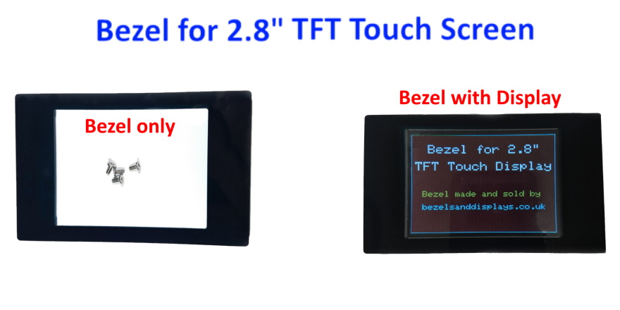 Bezel for 2.8 inch Touch Display with optional display
